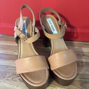 Steve Madden Brown Platform Sandals